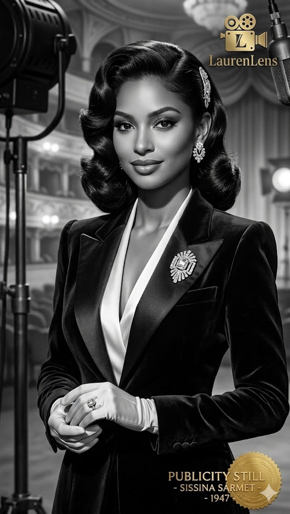 Publicity Still 1947 — Old Hollywood Icon | Vintage Melanin Glamour Digital Art Print