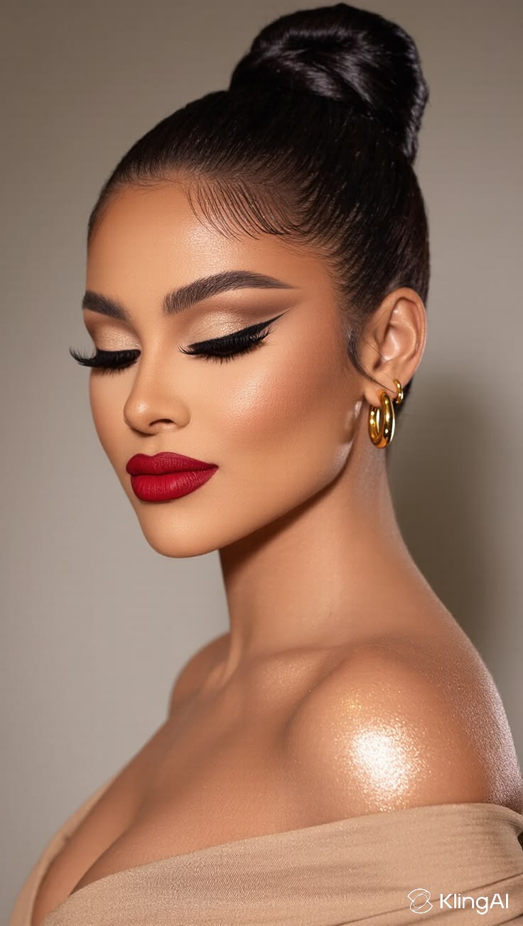 Black Glamour: Bold Winged Liner — Digital Art Print | Lauren Lens