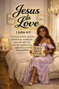 Jesus Is Love — 1 John 4:9 | Jesus Walks With Me Faith Art Digital Print